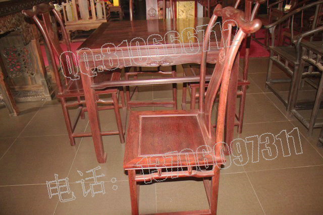 印度小葉紫檀四方桌 五件套